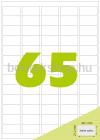 Etikett címke A4 (38,1 x 21,2 mm) kerekített sarkú 65 db etikett címke/ív  100 db ív/csomag